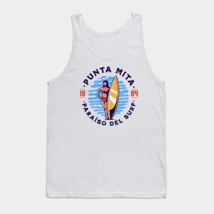 Vintage Punta Mita, Mexico Surfer's Paradise // Retro Surfing 1980s Badge Tank Top